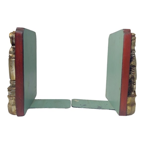 Borghese Vintage Bookends Gold Gilt Floral Design - Picture 7 of 12